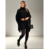 Blusa Poncho Kimono Tricot