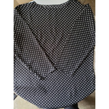Blusa Preta De Bolinhas