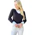 Blusa Preta Moletinho Com Camisa Gola Bordado Tam 38