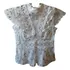 Blusa Princesa Com Tule Bordado Flores - Tam. M