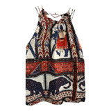 Blusa Regata Bata Estampada