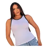 Blusa Regata Canelada Feminina