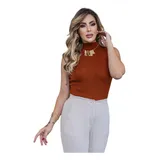 Blusa Regata Canelada Feminina