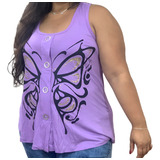 Blusa Regata Estampada Plus