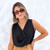 Blusa Regata Feminina Decote