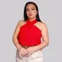Blusa Regata Feminina Gola Transpassada Duna Elegante