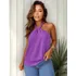 Blusa Regata Feminina Gola Transpassada Em Nó Duna
