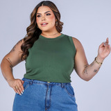 Blusa Regata Feminina Plus