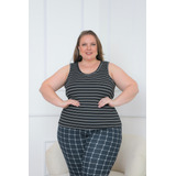 Blusa Regata Feminina Plus