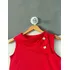 Blusa Regata Gola Alta C/ 2 Botões Malha Ribana