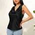 Blusa Regata Gola Boba Plus Size Em Crepe Duna Fashion Verão