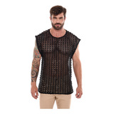 Blusa Regata Masculina Transparente