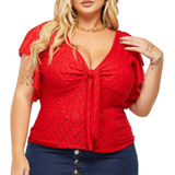 Blusa Renda Feminina Plus
