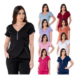 Blusa Scrub Transpassada Varias