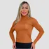 Blusa Segunda Pele Feminina Básica Gola Alta E Manga Longa