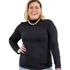Blusa Segunda Pele Manga Longa Gola Alta Tamanho Grande 510a