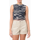 Blusa Sem Manga Tule