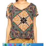 Blusa Shoulder Crepe Suede