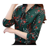 Blusa Social Chiffon Print