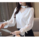 Blusa Social Elegante Manga
