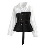 Blusa Social Elegante Manga