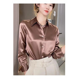 Blusa Social Feminina Cetim