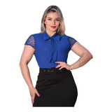 Blusa Social Feminina Com