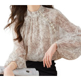 Blusa Social Feminina Estampa
