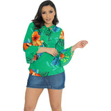 Blusa Social Feminina Manga