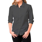 Blusa Social Feminina Manga