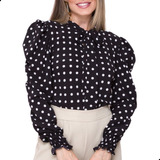 Blusa Social Feminina Manga