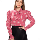 Blusa Social Feminina Manga