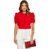 Blusa Social Gola Franzido