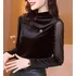 Blusa Social Linda Luxurs Manga Longa Elastano Voracci