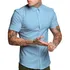 Blusa Social Masculina Manga Curta Slim Fit Pronta Entrega