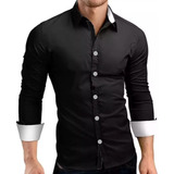 Blusa Social Masculina Manga