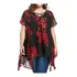 Blusa Solta De Manga Curta Estampada Em Chiffon Duplo
