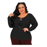 Blusa Soltinha Manga Longa