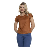 Blusa Suede Blusinha Moda
