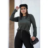 Blusa Suede Feminina Manga