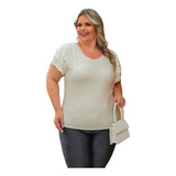 Blusa Suede Plus Size