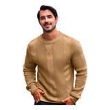 Blusa Suéter Em Tricot Detalhado Masculino. Mp4001
