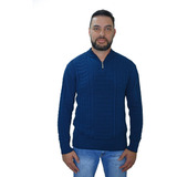 Blusa Sueter Meio Ziper