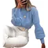Blusa Suéter Tricô Manga Longa Bufante Quentinha Inverno
