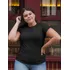 Blusa T-shirt Feminina Plus Size Baby Look Lisa Premium