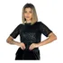 Blusa T-shirt Paetê Lantejoulas Camiseta Brilho Chic P Ao G