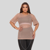Blusa Tela Arrastao Academia