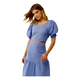 Blusa Top Com Elastico