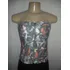 Blusa Top Corpete Tqc Colorido Tam P Forrado Florido Lp Usad