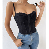 Blusa Top Cropped Corselet
